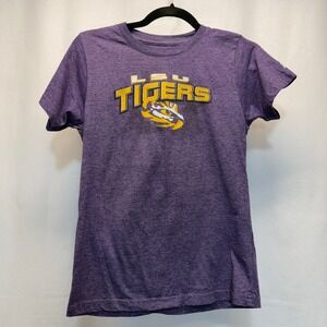 Russell Athletic LSU Louisiana NCAA Tigers Purple Heathered Youth T-Shirt Large